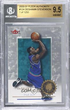 2000-01 Fleer Authority - [Base] - 1 of 1250 #124 - Rookies - DeShawn Stevenson /1250 [BGS 9.5 GEM MINT]