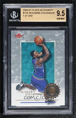 2000-01 Fleer Authority - [Base] - 1 of 1250 #124 - Rookies - DeShawn Stevenson /1250 [BGS 9.5 GEM MINT]