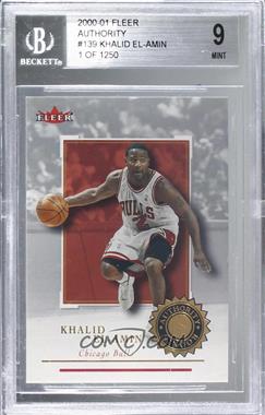 2000-01 Fleer Authority - [Base] - 1 of 1250 #139 - Rookies - Khalid El-Amin /1250 [BGS 9 MINT]