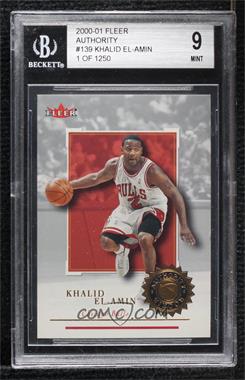 2000-01 Fleer Authority - [Base] - 1 of 1250 #139 - Rookies - Khalid El-Amin /1250 [BGS 9 MINT]