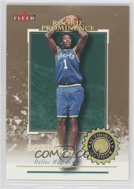 2000-01 Fleer Authority - [Base] - Prominence 125/75 #123 - Rookies - Donnell Harvey /75
