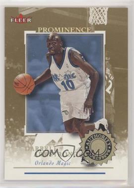 2000-01 Fleer Authority - [Base] - Prominence 125/75 #14 - Darrell Armstrong /125