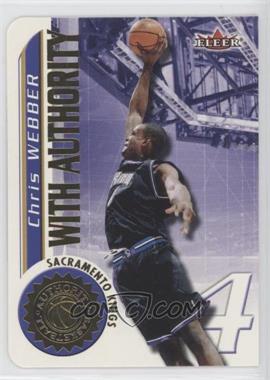 2000-01 Fleer Authority - With Authority - 1 of 299 #4 WA - Chris Webber