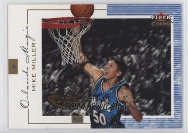 2000-01 Fleer Genuine - [Base] #109 - Genuine Upside - Mike Miller /1500