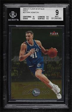 2000-01 Fleer Mystique - [Base] - Gold #22 - Dirk Nowitzki [BGS 9 MINT]