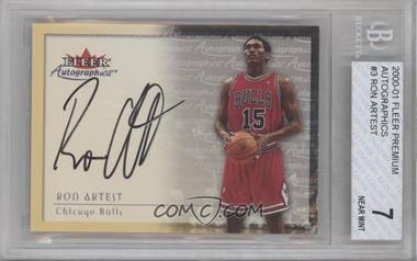 2000-01 Fleer Premium - Autographics #_ROAR - Ron Artest [BGS 7 NEAR MINT]