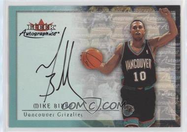 2000-01 Fleer Tradition - Autographics #_MIBI - Mike Bibby [EX to NM]