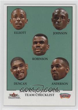 2000-01 Fleer Tradition - [Base] #276 - Team Checklist - San Antonio Spurs