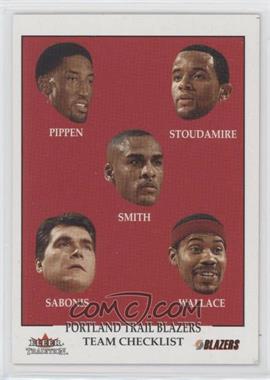 2000-01 Fleer Tradition - [Base] #283 - Team Checklist - Portland Trail Blazers