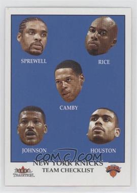 2000-01 Fleer Tradition - [Base] #289 - Team Checklist - New York Knicks