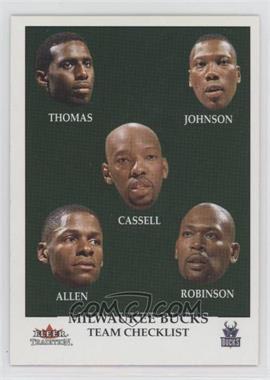 2000-01 Fleer Tradition - [Base] #299 - Team Checklist - Milwaukee Bucks