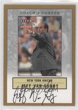 2000-01 Fleer Tradition Glossy - Coach's Corner #_JEVG - Jeff Van Gundy