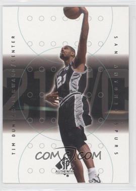 2000-01 SP Authentic - [Base] #73 - Tim Duncan