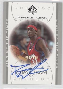2000-01 SP Authentic - Sign of the Times - Platinum #DA - Darius Miles /200