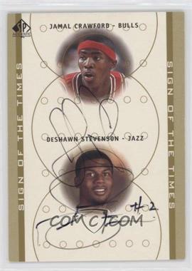 2000-01 SP Authentic - Sign of the Times Dual #JC/DS - Jamal Crawford, DeShawn Stevenson