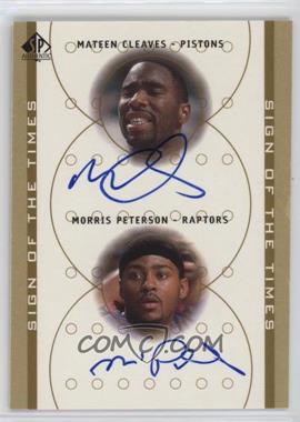 2000-01 SP Authentic - Sign of the Times Dual #MC/MP - Mateen Cleaves, Morris Peterson