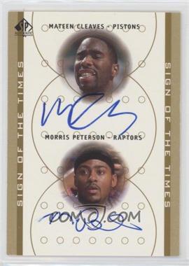 2000-01 SP Authentic - Sign of the Times Dual #MC/MP - Mateen Cleaves, Morris Peterson