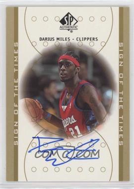 2000-01 SP Authentic - Sign of the Times #DA - Darius Miles