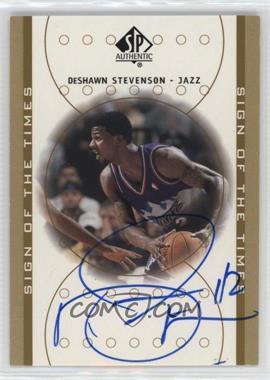 2000-01 SP Authentic - Sign of the Times #DS - DeShawn Stevenson