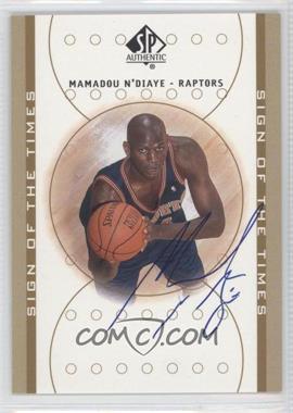 2000-01 SP Authentic - Sign of the Times #MN - Mamadou N'Diaye