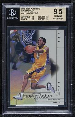 2000-01 SP Authentic - Spectacular #SP1 - Kobe Bryant [BGS 9.5 GEM MINT]