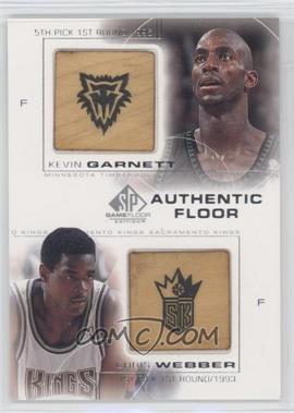 2000-01 SP Game Floor Edition - Authentic Floor Combos #C11 - Kevin Garnett, Chris Webber