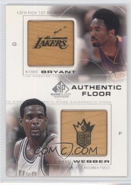 2000-01 SP Game Floor Edition - Authentic Floor Combos #C14 - Kobe Bryant, Chris Webber