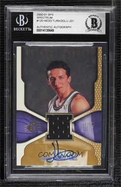 2000-01 SPx - [Base] - Spectrum #125 - SPx Auto Rookie Jerseys - Hidayet Turkoglu /25 [BGS Encased]