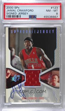 2000-01 SPx - [Base] #123 - SPx Auto Rookie Jerseys - Jamal Crawford /2500 [PSA 8 NM‑MT]