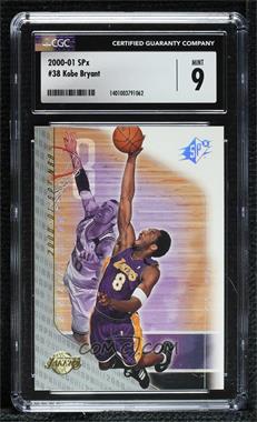 2000-01 SPx - [Base] #38 - Kobe Bryant [CGC 9 Mint]