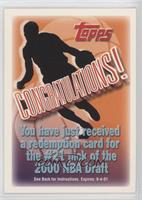 #21 Draft Pick (Could be Redeemed for Base Card #144 Morris Peterson) [EX …