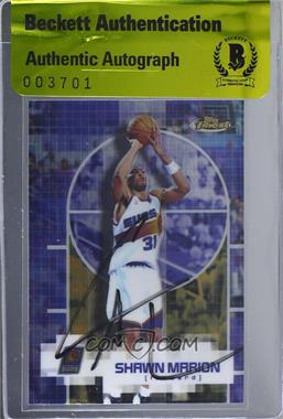 2000-01 Topps Finest - [Base] #65 - Shawn Marion [BAS Authentic]