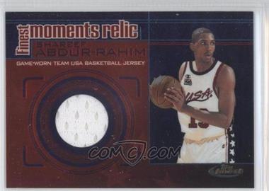 2000-01 Topps Finest - Finest Moments Relics #FMR10 - Shareef Abdur-Rahim