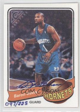 2000-01 Topps Gallery - Heritage - Artist Autograph #H8 - Baron Davis /225