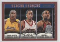 Shaquille O'Neal, Allen Iverson, Grant Hill [EX to NM]