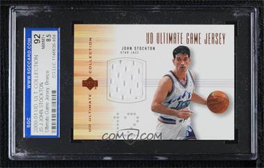 2000-01 UD Ultimate Collection - Ultimate Game Jersey - Bronze #JS-J - John Stockton [SGC 92 NM/MT+ 8.5]