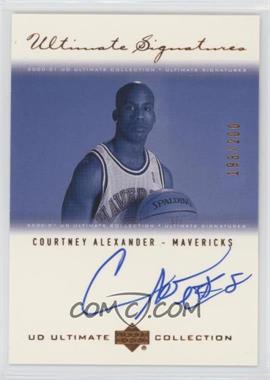 2000-01 UD Ultimate Collection - Ultimate Signatures - Bronze #CA-B - Courtney Alexander /200