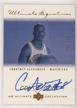 2000-01 UD Ultimate Collection - Ultimate Signatures - Bronze #CA-B - Courtney Alexander /200
