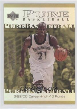 2000-01 Upper Deck Game Jersey Edition - Pure Basketball #PB7 - Kevin Garnett [EX to NM]