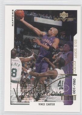 2000-01 Upper Deck MVP - [Base] - Gold Script #169 - Vince Carter /100