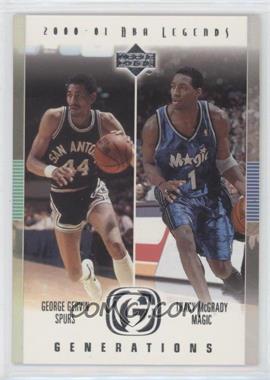 2000-01 Upper Deck NBA Legends - Generations #G7 - George Gervin, Tracy McGrady