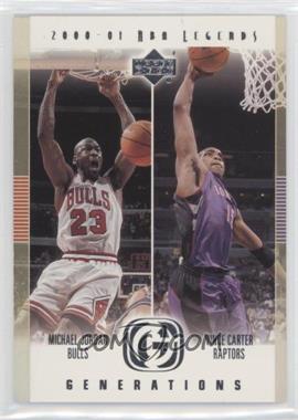 2000-01 Upper Deck NBA Legends - Generations #G9 - Michael Jordan, Vince Carter