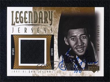 2000-01 Upper Deck NBA Legends - Legendary Jerseys - Autographs #GG-AJ - George Gervin /50