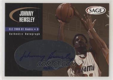 2000 Sage - Authentic Autograph - Bronze #A22 - Johnny Hemsley /650