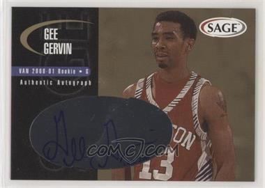 2000 Sage - Authentic Autograph - Gold #A17 - Gee Gervin /200