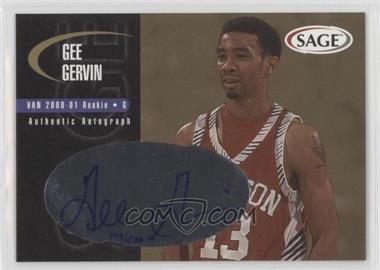 2000 Sage - Authentic Autograph - Gold #A17 - Gee Gervin /200