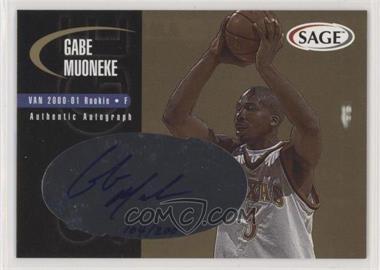 2000 Sage - Authentic Autograph - Gold #A36 - Gabe Muoneke