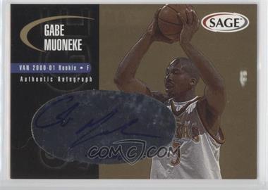 2000 Sage - Authentic Autograph - Gold #A36 - Gabe Muoneke