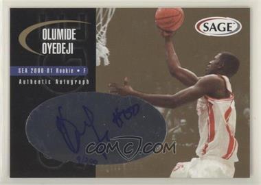 2000 Sage - Authentic Autograph - Gold #A39 - Olumide Oyedeji /200