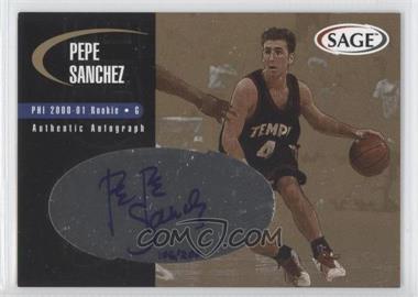 2000 Sage - Authentic Autograph - Gold #A43 - Pepe Sanchez /200